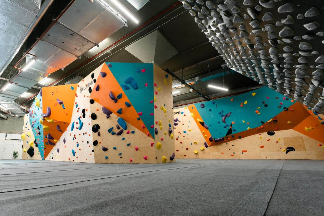 rock climbing wall